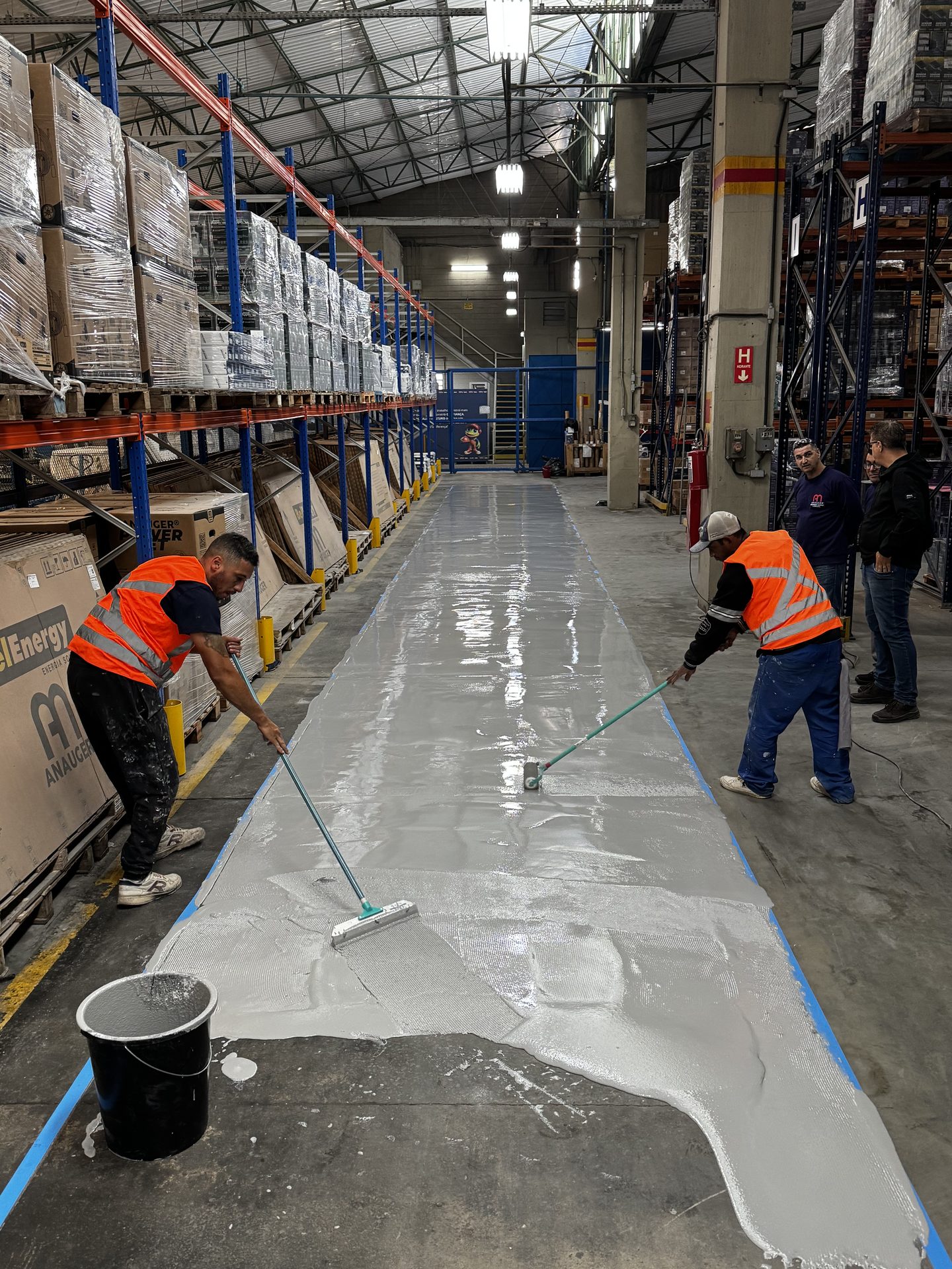Obra de piso industrial em poliuretano – AS Construction